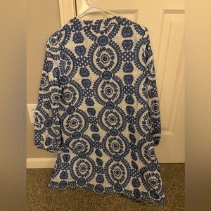 Blue and White Floral dress